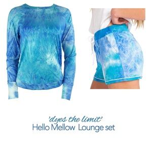tie dye loungewear set top & shorts NEW W TAGS